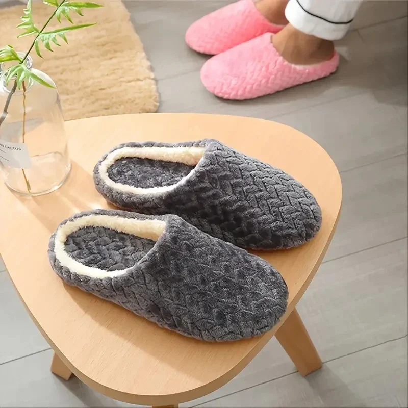 Unisex Fluffy Home Slippers Soft Lightweight Comfortable Indoor for Autumn Winter Smooth Texture Non Irritating Suitable Bedroom - Image 2